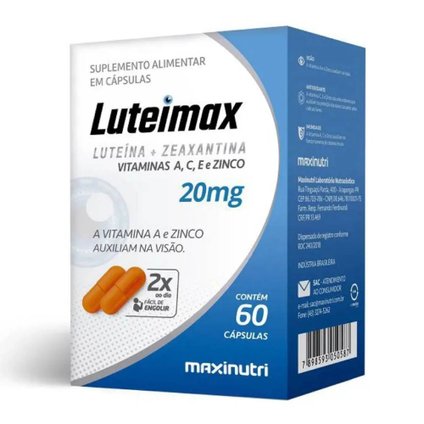 SUPLEMENTO ALIMENTAR LUTEIMAX LUTEÍNA + ZEAXANTINA 20MG 60 CAPSULAS