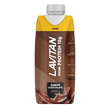 BEBIDA LÁCTEA LAVITAN WHEY PROTEIN 15G DE PROTEÍNAS CHOCOLATE 250ML