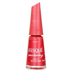 Esmalte Vermelho Risqué  Chilli Beans Para Te Vermelhor Metálico 8ml