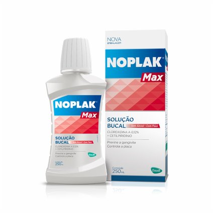 ENXAGUATÓRIO BUCAL NOPLAK MAX SEM ÁLCOOL 250ML