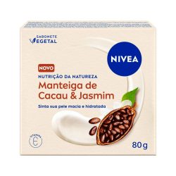 Sabonete Corporal Vegetal Em Barra Nivea Nutrição Da Natureza Manteiga De Cacau E Jasmim 80g
