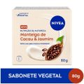 SABONETE CORPORAL VEGETAL EM BARRA NIVEA NUTRIÇÃO DA NATUREZA MANTEIGA DE CACAU E JASMIM 80G
