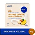 SABONETE CORPORAL EM BARRA VEGETAL NIVEA NUTRIÇÃO DA NATUREZA MANTEIGA DE KARITE LIMA DA PÉRSIA 80G