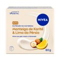 SABONETE CORPORAL EM BARRA VEGETAL NIVEA NUTRIÇÃO DA NATUREZA MANTEIGA DE KARITE LIMA DA PÉRSIA 80G