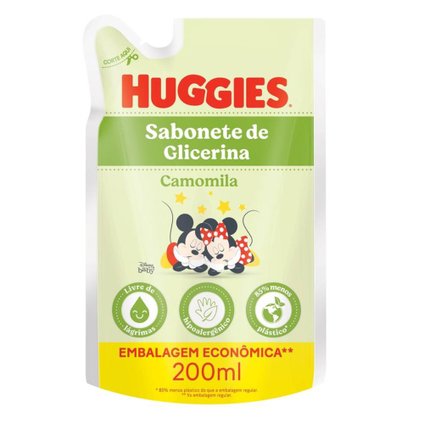 SABONETE LÍQUIDO INFANTIL HUGGIES CAMOMILA REFIL 200ML