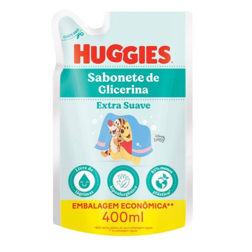 Sabonete Líquido Infantil Huggies Extra Suave Refil 400ml
