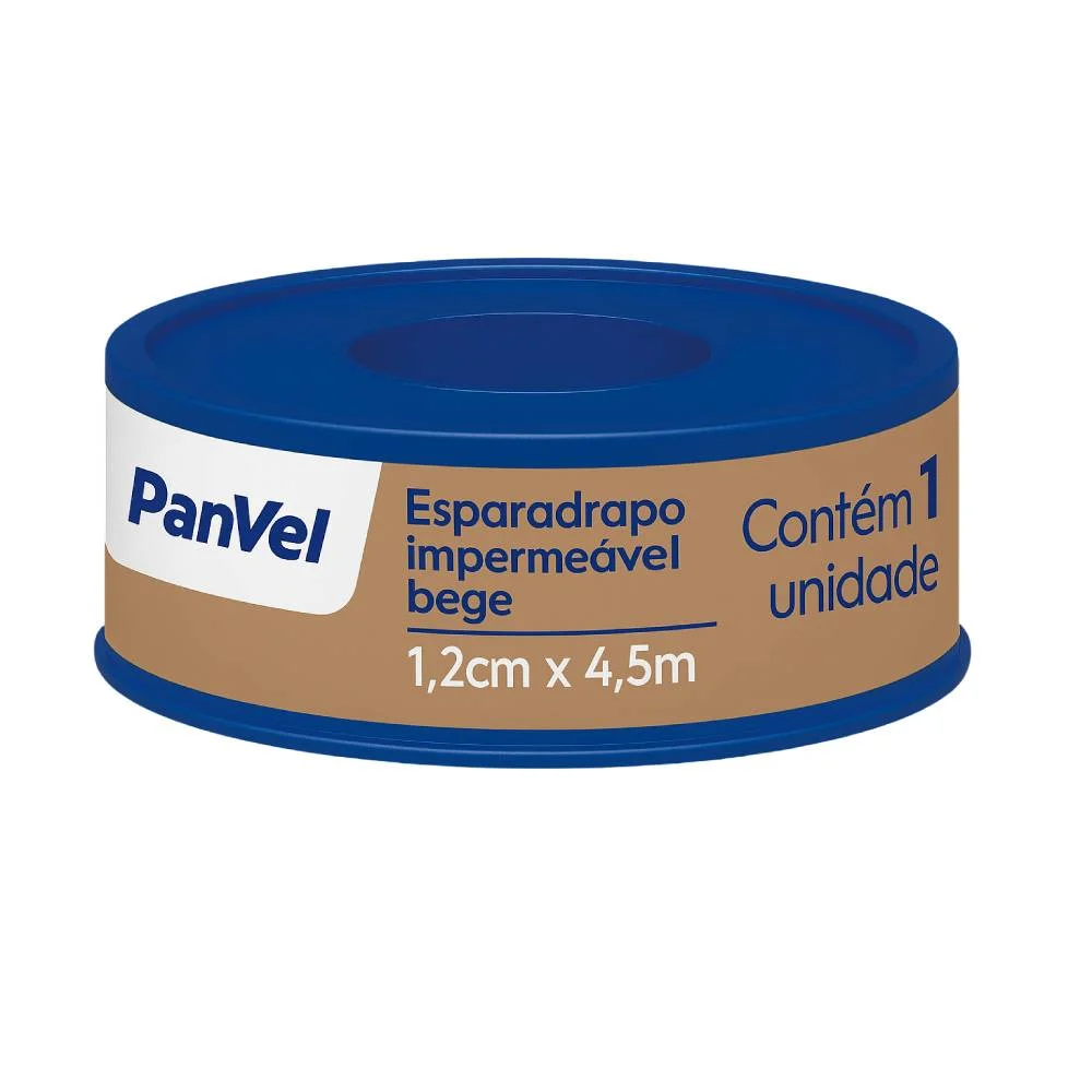 Esparadrapo Impermeável Bege 1,2cmx4,5m Panvel