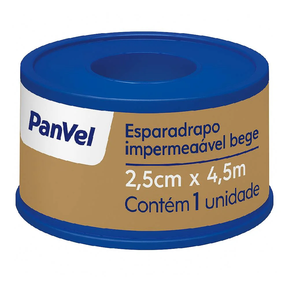 Esparadrapo Impermeável Bege 2,5cmx4,5m Panvel