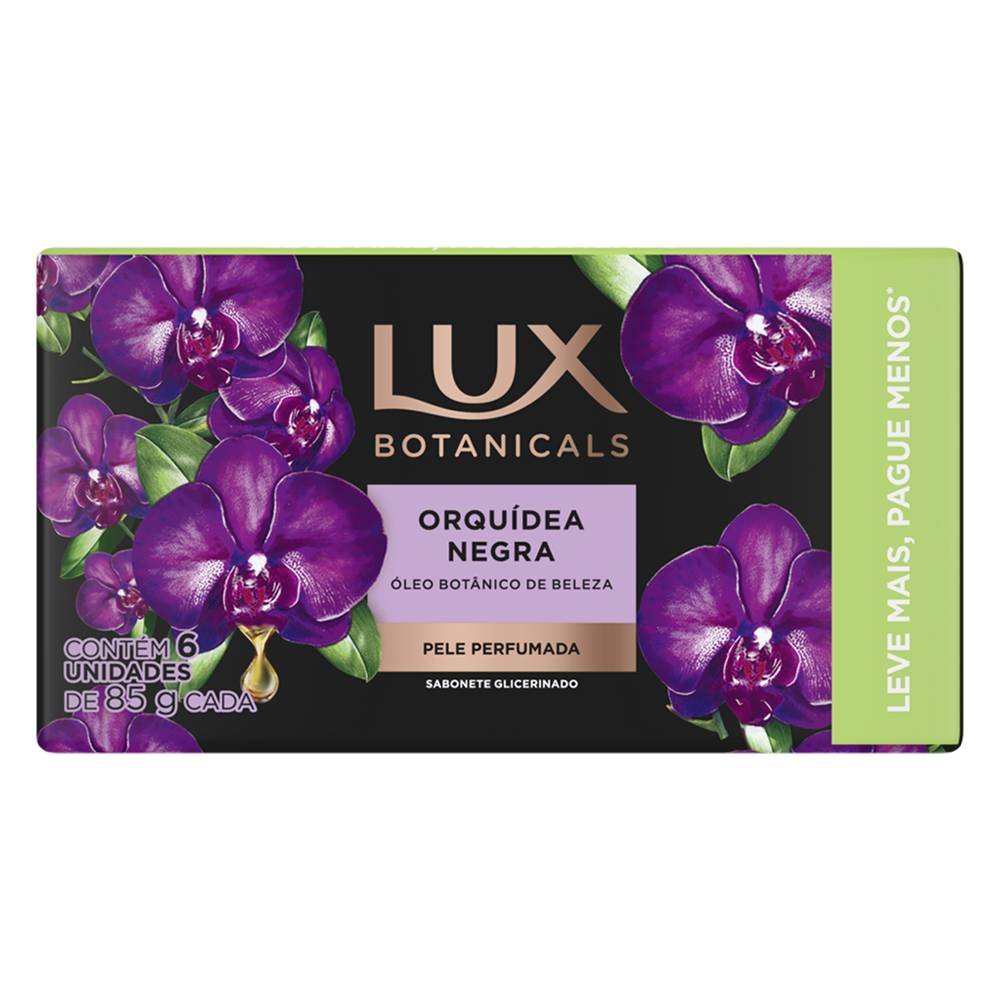 Kit Sabonete Em Barra Lux Orquídea Negra 6 Unidades De 85g Cada