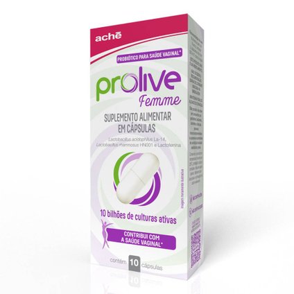 SUPLEMENTO ALIMENTAR PROLIVE FEMME 10 CÁPSULAS