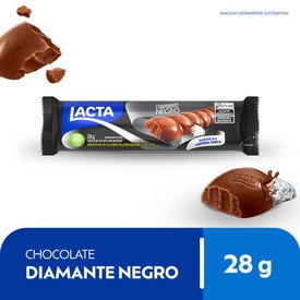 CHOCOLATE AO LEITE LACTA DIAMANTE NEGRO 28G