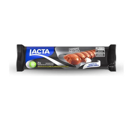 CHOCOLATE AO LEITE LACTA DIAMANTE NEGRO 28G