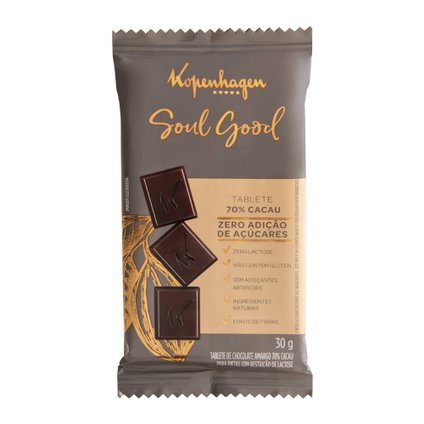 CHOCOLATE 70% CACAU KOPENHAGEN SOUL GOOD TABLETE 30G