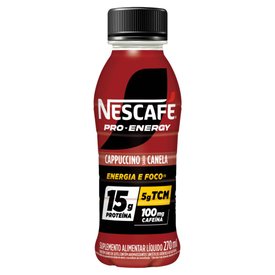 SUPLEMENTO ALIMENTAR LÍQUIDO NESCAFÉ PRO-ENERGY CAPPUCCINO CANELA 270ML
