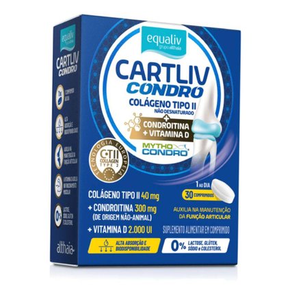 COLÁGENO TIPO II EQUALIV CARTLIV CONDRO 30 CÁPSULAS