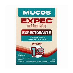 Mucos Expec Acetilcisteína 600mg Legrand Sabor Laranja 10 Envelopes De 5g