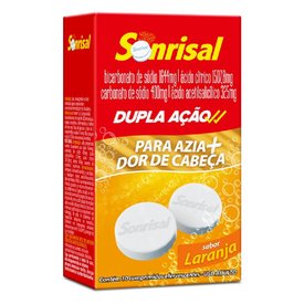 Sonrisal Laranja Dupla Ação Antiácido E Analgésico 10 Comprimidos Efervescentes