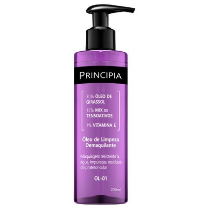 ÓLEO DE LIMPEZA FACIAL DEMAQUILANTE PRINCIPIA OL-01 200ML