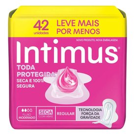 ABSORVENTE EXTERNO INTIMUS TODA PROTEGIDA COBERTURA SECA COM ABAS 42 UNIDADES