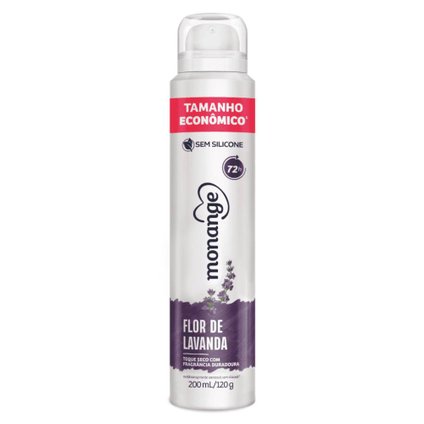 DESODORANTE AEROSSOL ANTITRANSPIRANTE MONANGE FLOR DE LAVANDA 200ML