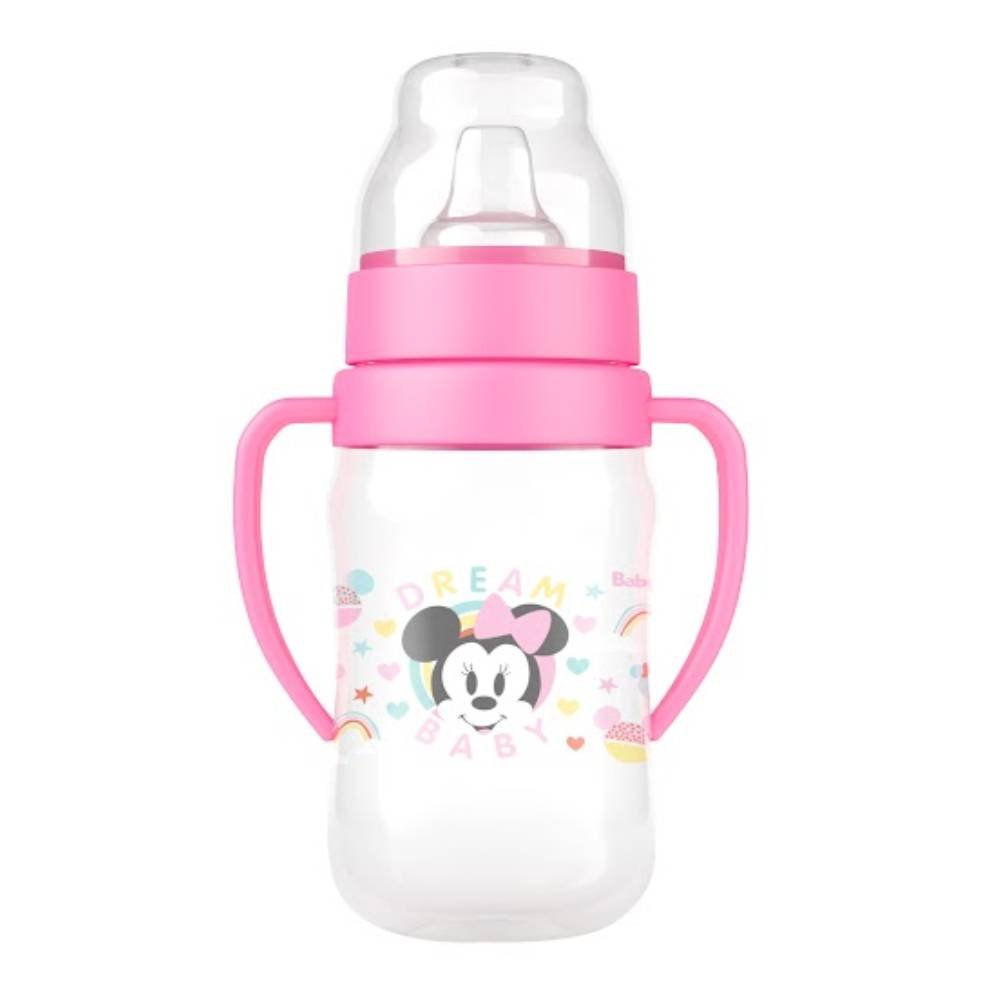 Copo De Treinamento Baby Go Minnie Com Alças E Bico Flexível 300ml