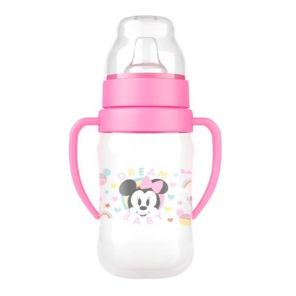 COPO DE TREINAMENTO BABY GO MINNIE COM ALÇAS E BICO FLEXÍVEL 300ML