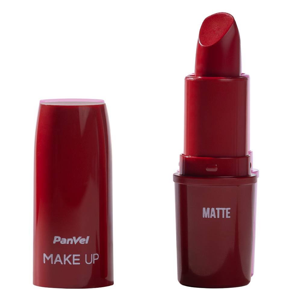 Batom Vermelho Escarlate Matte Panvel Make Up 3,4g