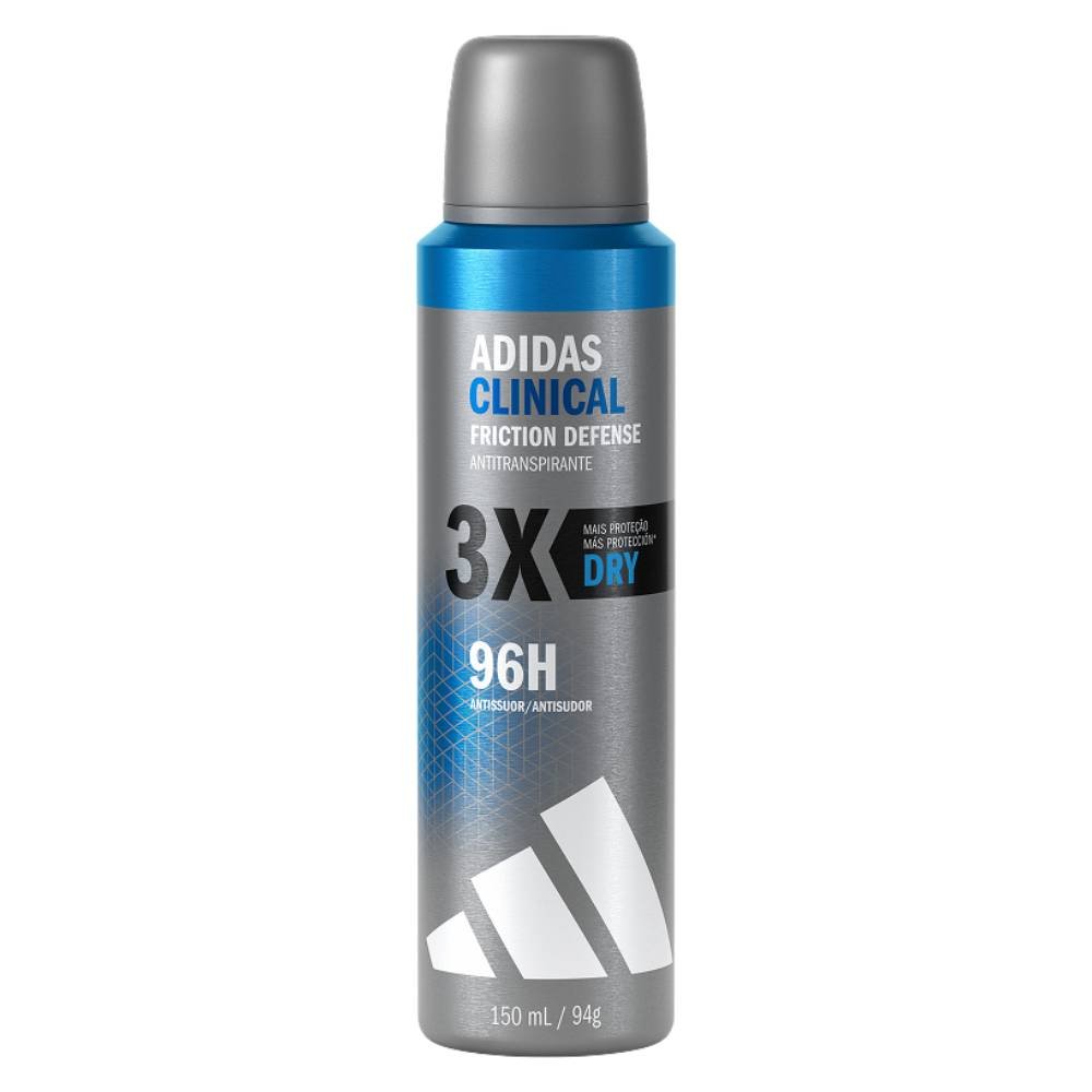 Desodorante Antitranspirante Aerossol Adidas Clinical Masculino Dry 150ml