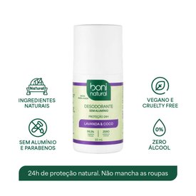 DESODORANTE ROLL-ON BONI NATURAL COCO E MAGNÉSIO 55ML
