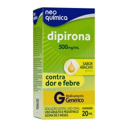 Dipirona Monoidratada 500mg/ml Abacaxi Gotas 20ml Neo Química Genérico