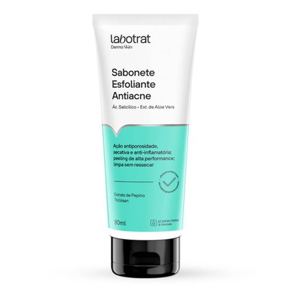  SABONETE ESFOLIANTE FACIAL LABOTRAT ANTIACNE 80ML