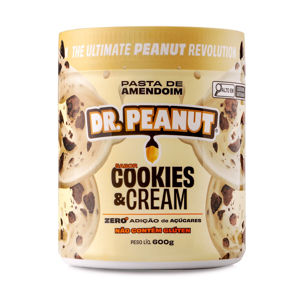 Pasta De Amendoim Dr.peanut Cookies & Cream 600g