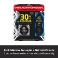 KIT OLLA PRESERVATIVO MÁXIMA SENSAÇÃO 2 UNIDADES + LUBRIFICANTE ÍNTIMO 50G