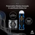 KIT OLLA PRESERVATIVO MÁXIMA SENSAÇÃO 2 UNIDADES + LUBRIFICANTE ÍNTIMO 50G