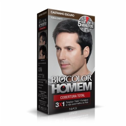 TINTURA BIOCOLOR HOMEM CASTANHO ESCURO