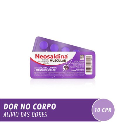 NEOSALDINA MUSCULAR DIPIRONA 300MG + CITRATO DE ORFENADRINA 35MG + CAFEÍNA 50MG 10 COMPRIMIDOS