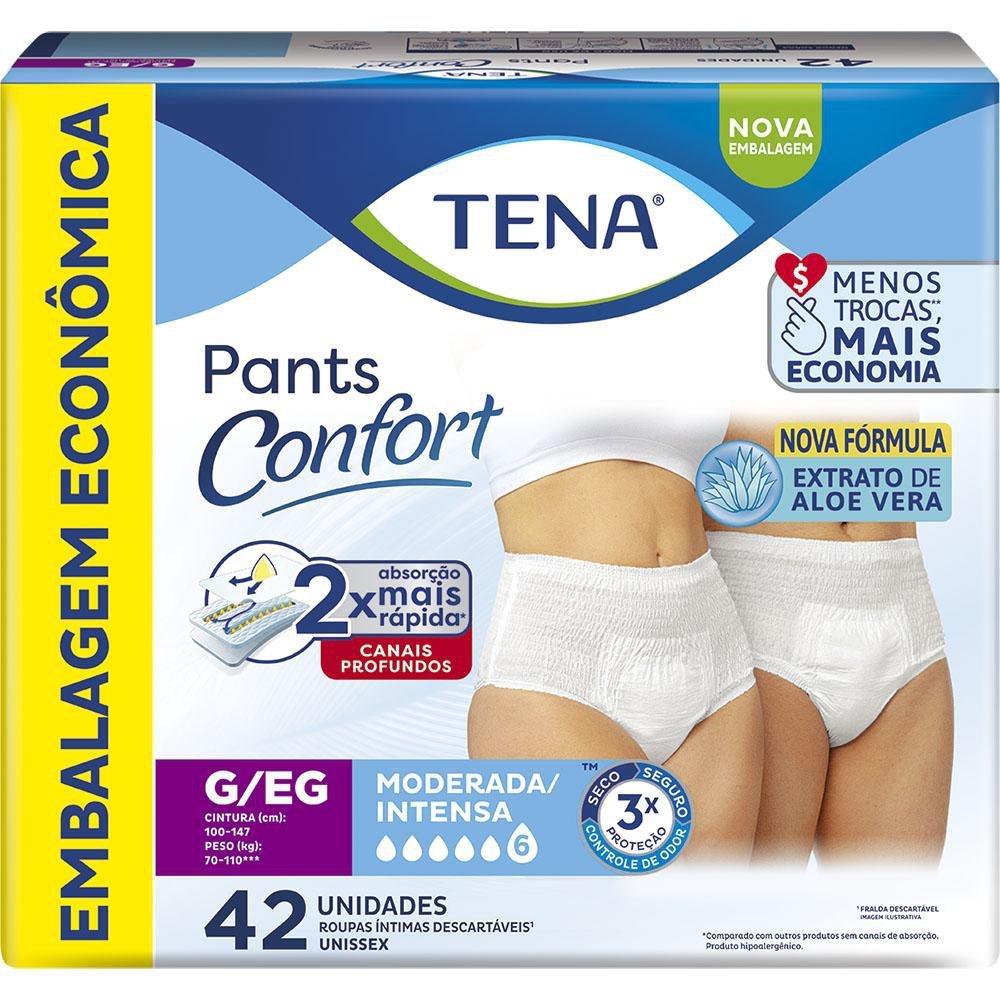 Roupa Íntima Tena Pants Confort G/eg 42 Unidades