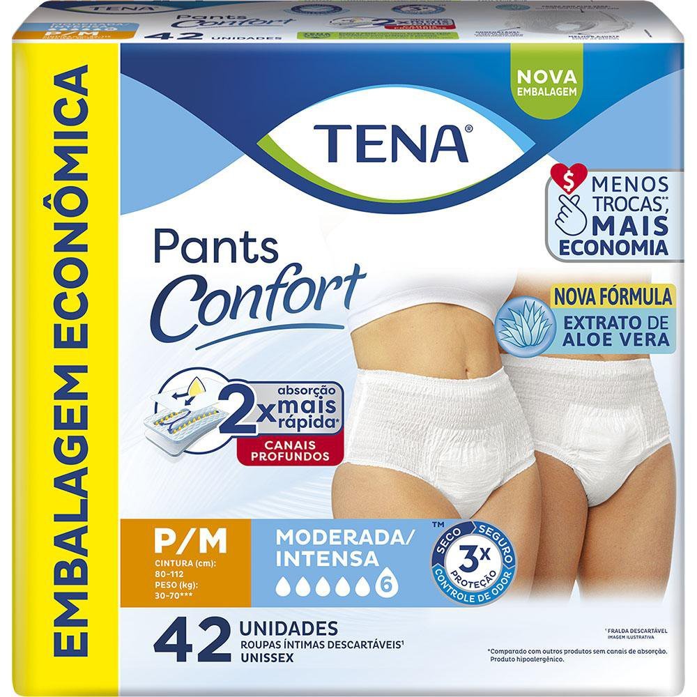 Roupa Íntima Tena Pants Confort P/m 42 Unidades