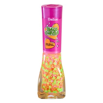 ESMALTE DAILUS TRAGO CONFETES COPO CHEIO E CORAÇÃO VAZIO 8ML