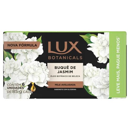 KIT SABONETE EM BARRA LUX BUQUÊ DE JASMIM 6 UNIDADES 85G CADA
