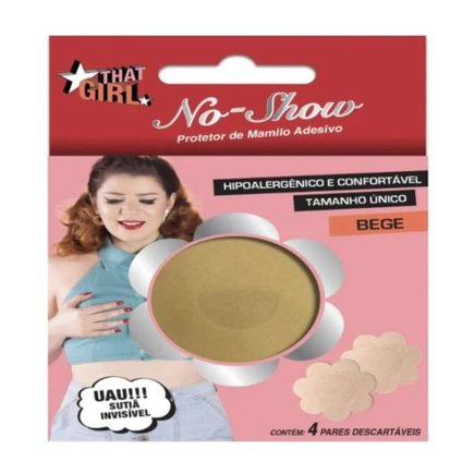 PROTETOR DE MAMILO ADESIVO THAT GIRL NO SHOW 4 PARES