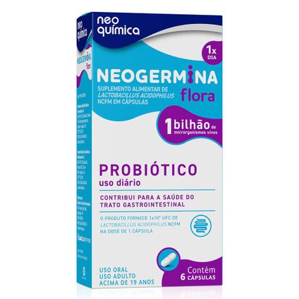 SUPLEMENTO ALIMENTAR NEOGERMINA FLORA 1BI 6 CÁPSULAS