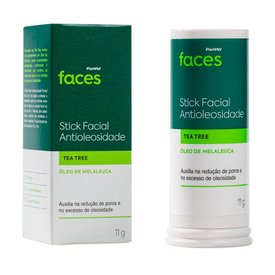 HIDRATANTE FACIAL ANTIOLEOSIDADE STICK PANVEL FACES TEA TREE PELES MISTAS A OLEOSAS 11G