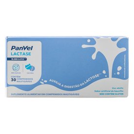 ENZIMA LACTASE PANVEL 10000 UFCC 30 COMPRIMIDOS MASTIGÁVEIS