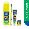 KIT VIAGEM GUM BOB ESPONJA ESCOVA DENTAL + FIO DENTAL + GEL DENTAL 50G