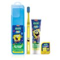 KIT VIAGEM GUM BOB ESPONJA ESCOVA DENTAL + FIO DENTAL + GEL DENTAL 50G