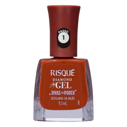 ESMALTE RISQUÉ DIAMOND GEL DIVAS NO PODER DESFILANDO EM MILÃO CREMOSO 9,5ML