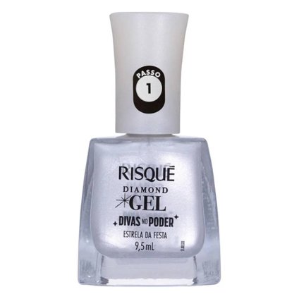 ESMALTE RISQUÉ DIAMOND GEL DIVAS NO PODER ESTRELA DA FESTA METÁLICO 9,5ML