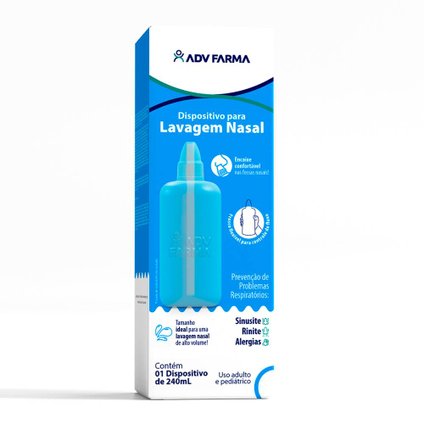 FRASCO PARA LAVAGEM NASAL ADV FARMA 240ML