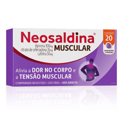 NEOSALDINA MUSCULAR ANALGÉSICO E RELAXANTE MUSCULAR DIPIRONA 20 COMPRIMIDOS